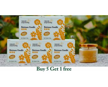Buy 5 Get 1 Free Promotion NATURAL BEESWAX CANDLES